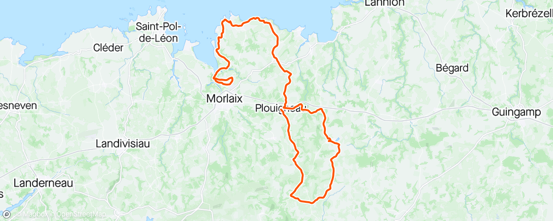 Map of the activity, Stage 2 Tour de Bretagne