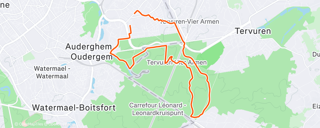 Карта физической активности (Afternoon Mountain Bike Ride)