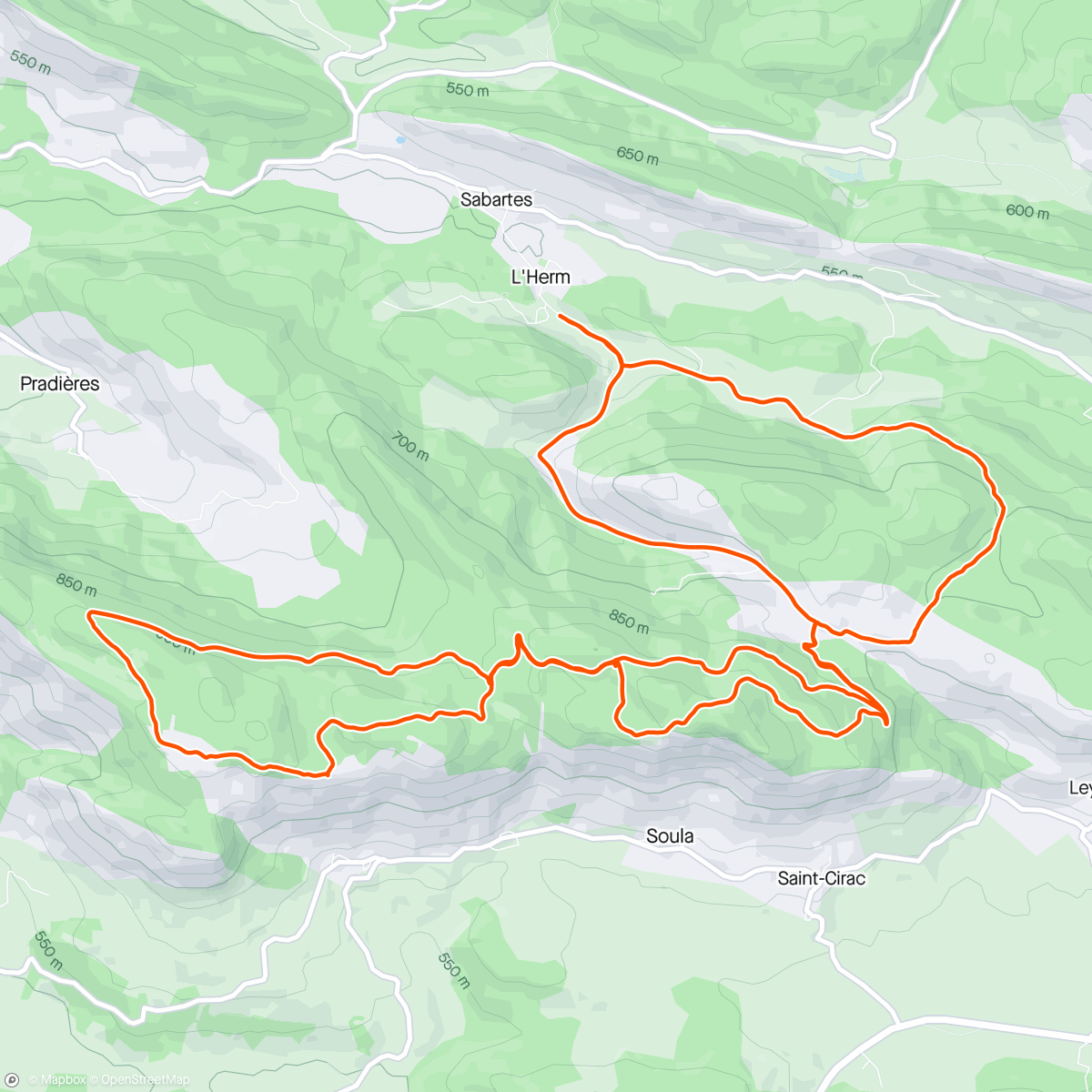 Map of the activity, Sous le soleil du dimanche