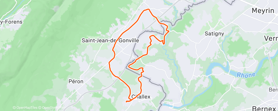 Map of the activity, Course à pied le matin