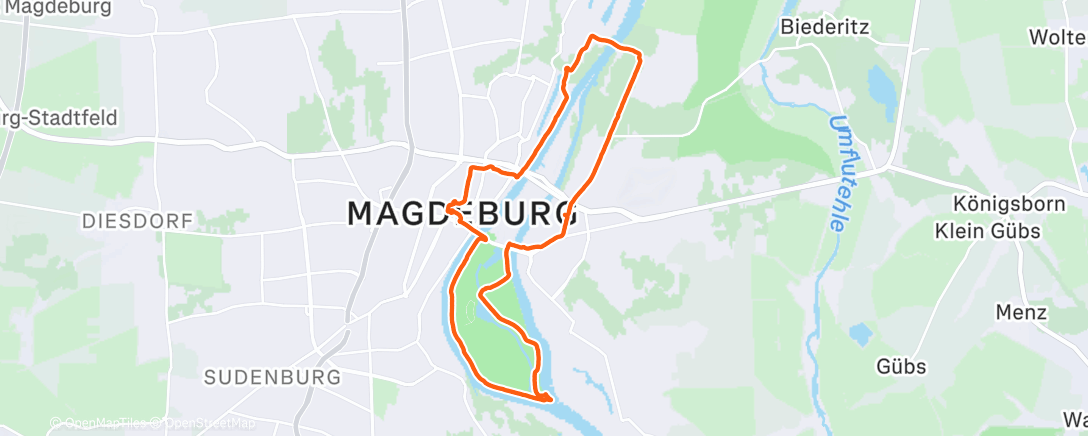 Map of the activity, Spaziergang am Mittag
