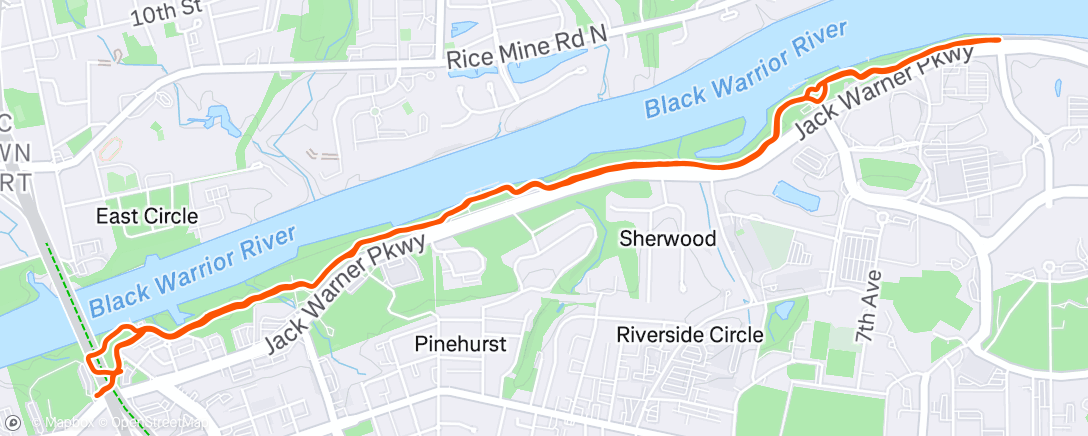 Map of the activity, Morning Run