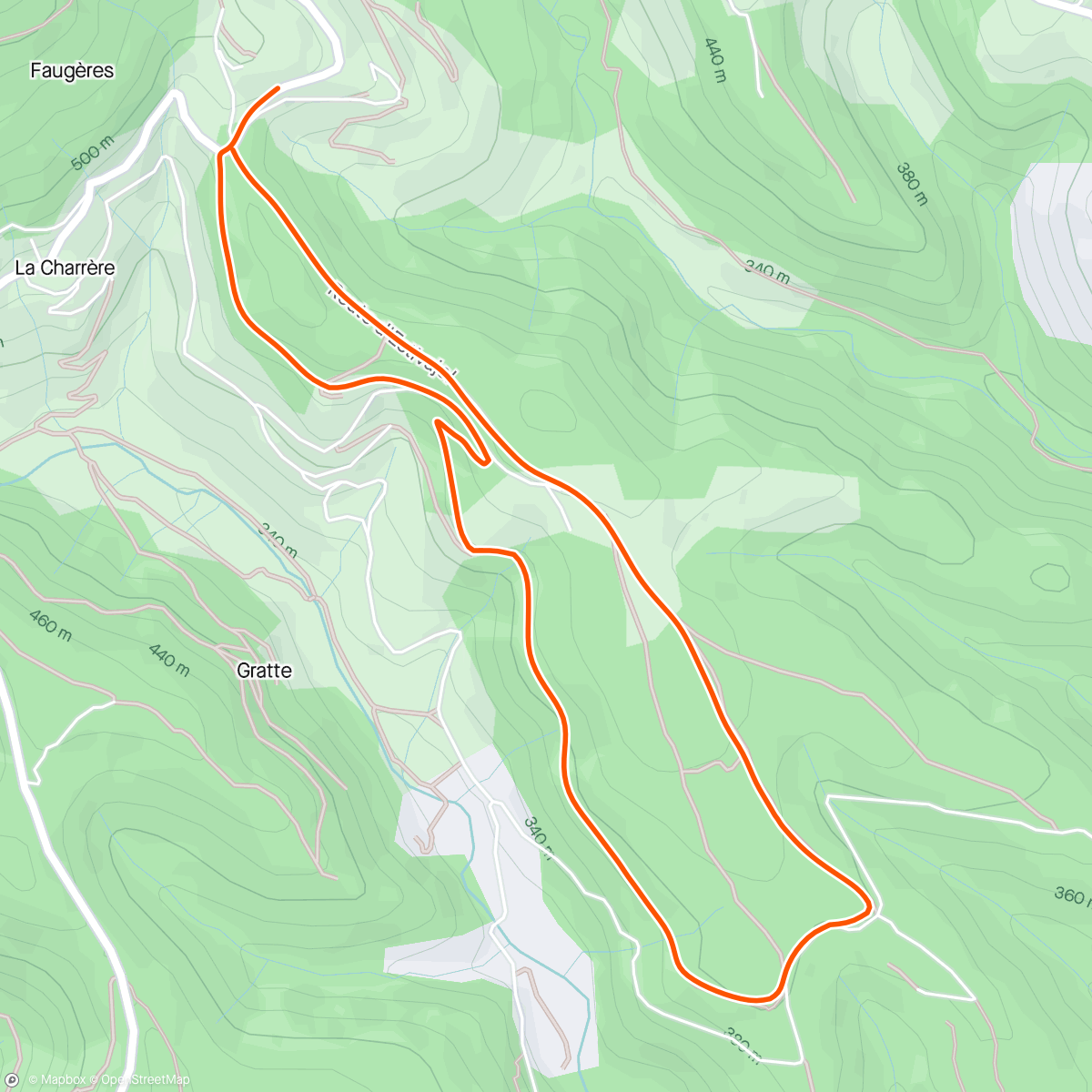 「Trail l'après-midi」活動的地圖