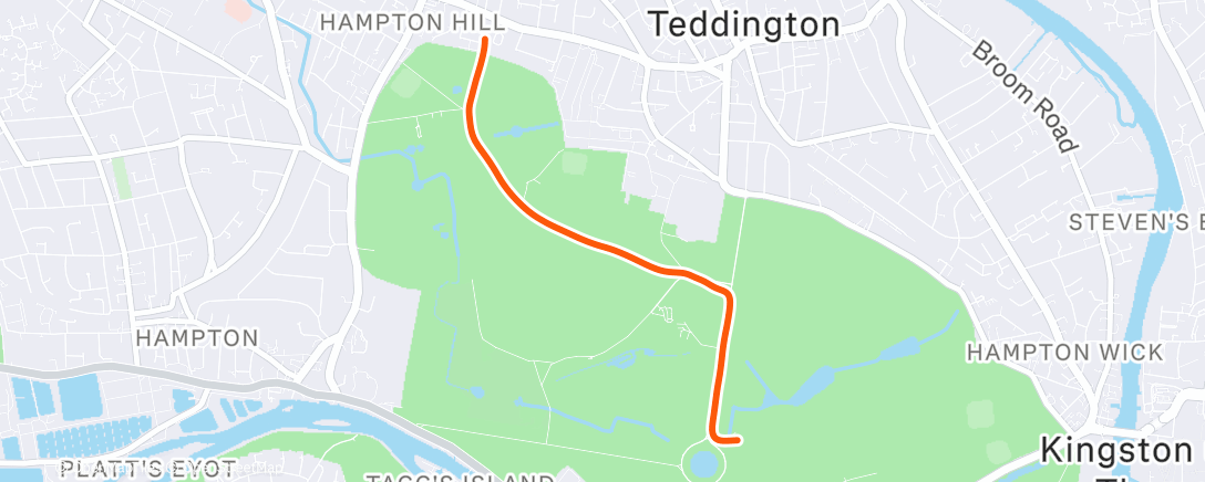 Map of the activity, Morning Run