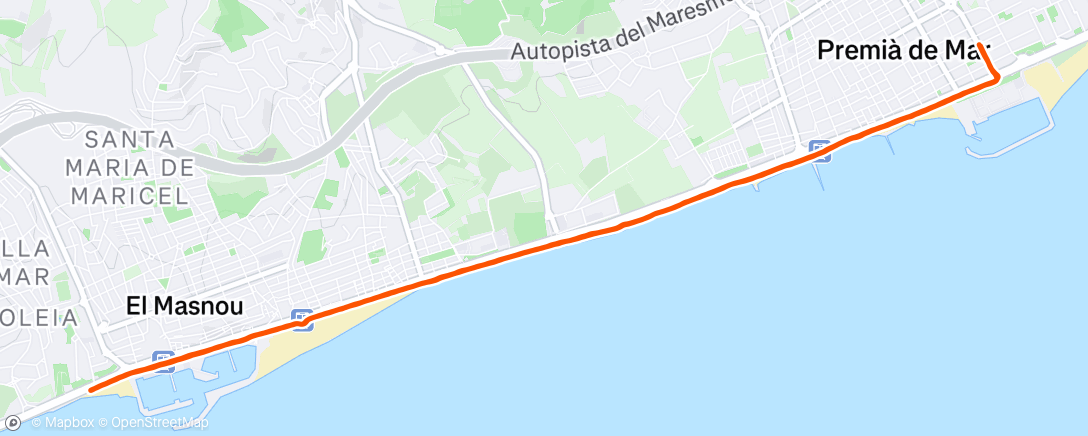 Map of the activity, Morning Run