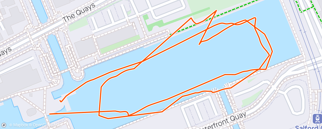 Map of the activity, Swim in the quays with Jane and Becky 13.8C apparently.
Refreshing 🥶