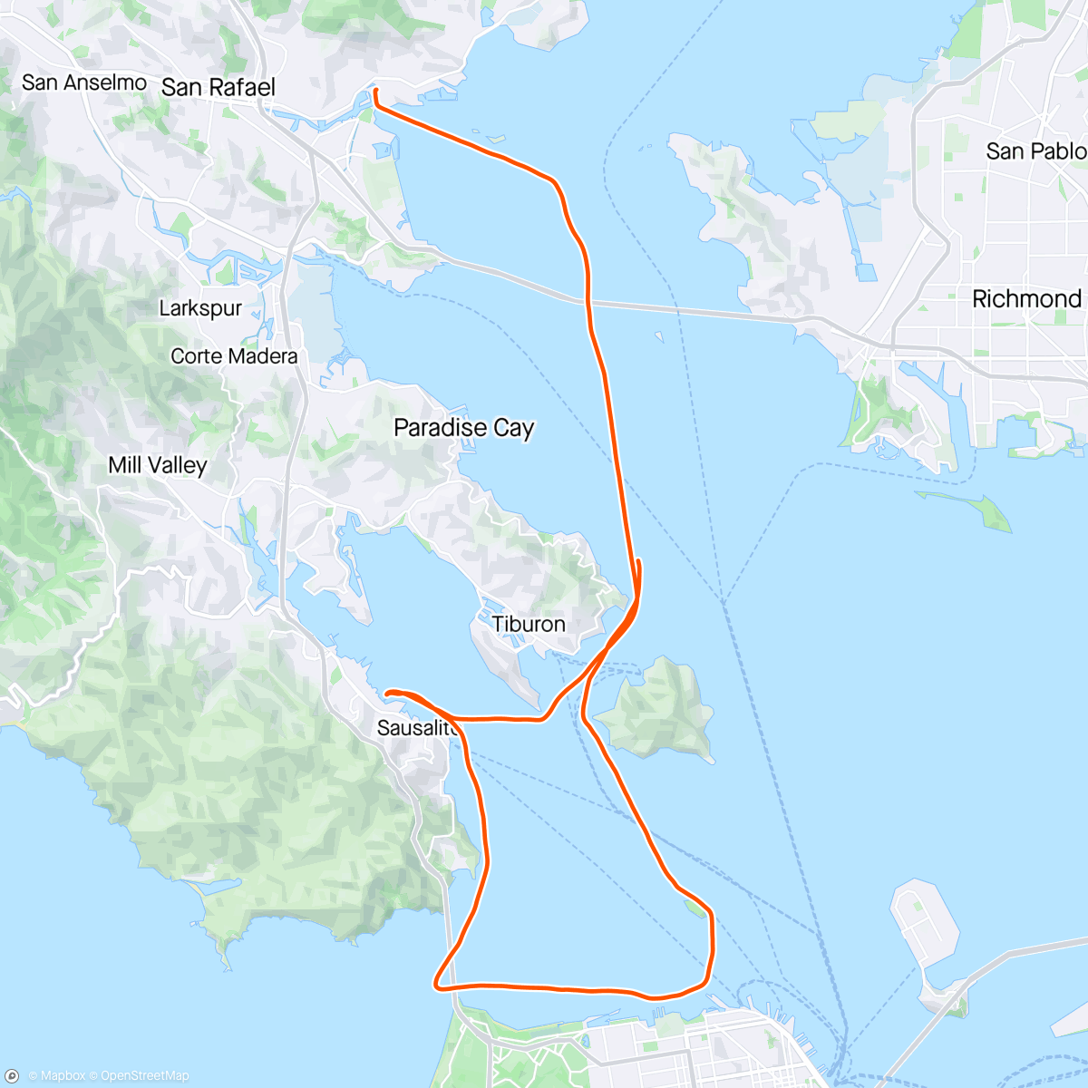 Map of the activity, Visite San Fransisco