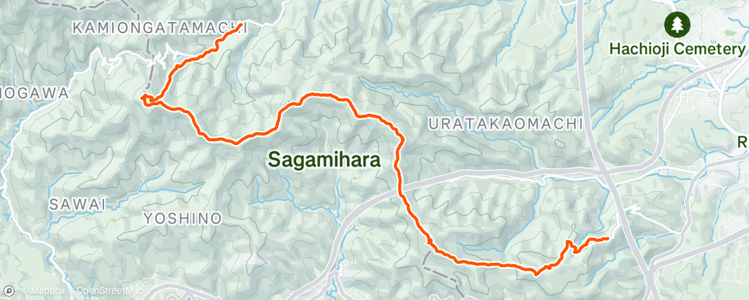 Map of the activity, 朝のトレイルランニング