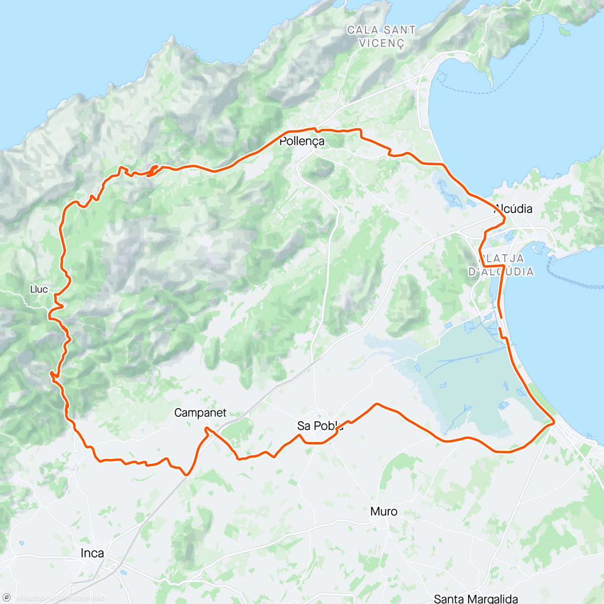 Map of the activity, Mallorca day 5: sa’battalla and the epic descent