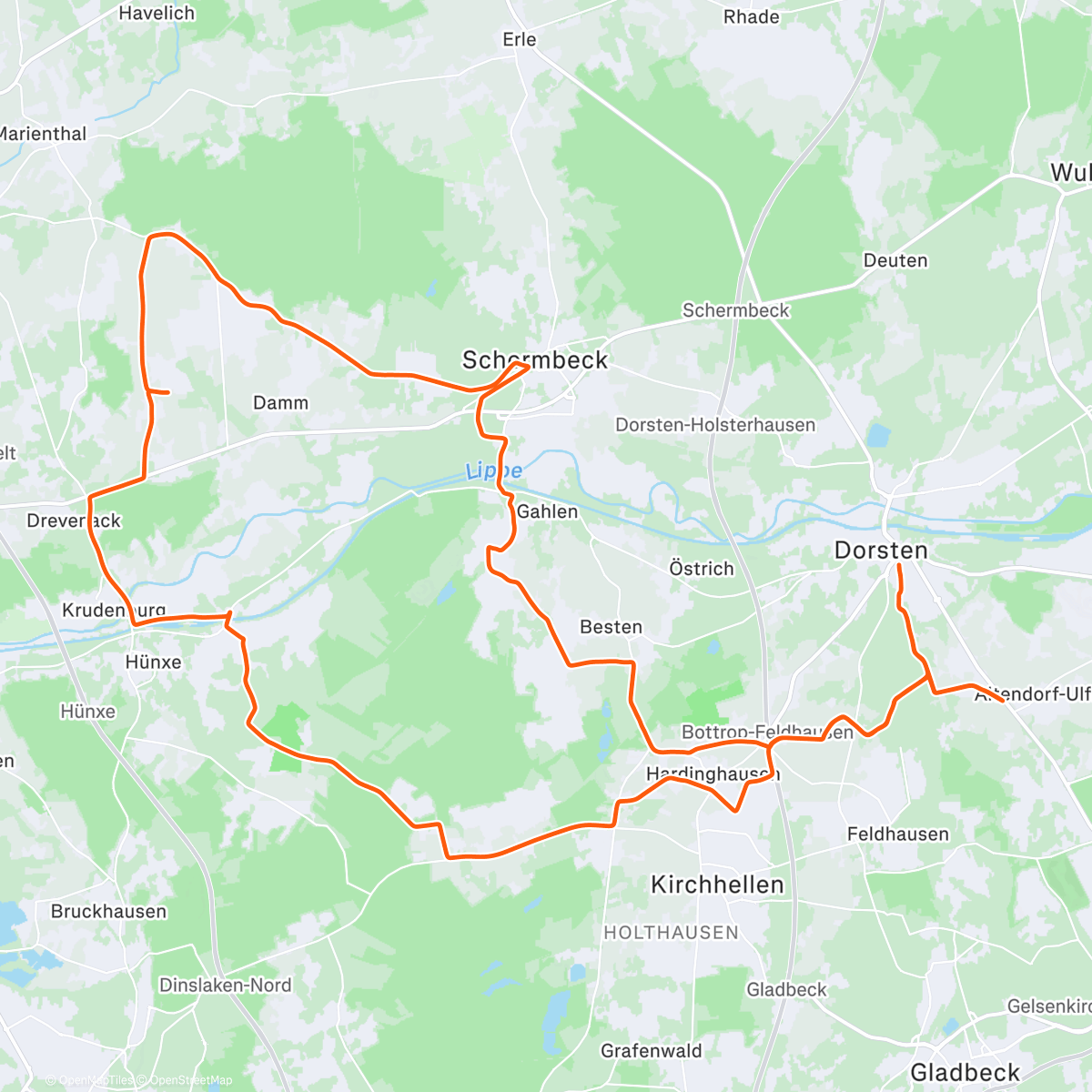 Map of the activity, Hausrunde am 1. Advent