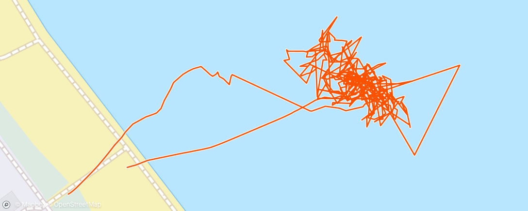 Map of the activity, Morning surf