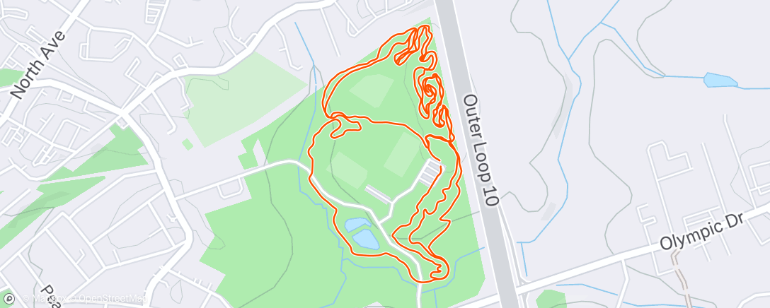 Map of the activity, Afternoon Mountain Bike Ride