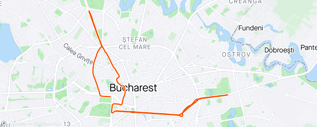 Map of the activity, Bucharest Half Marathon 2024