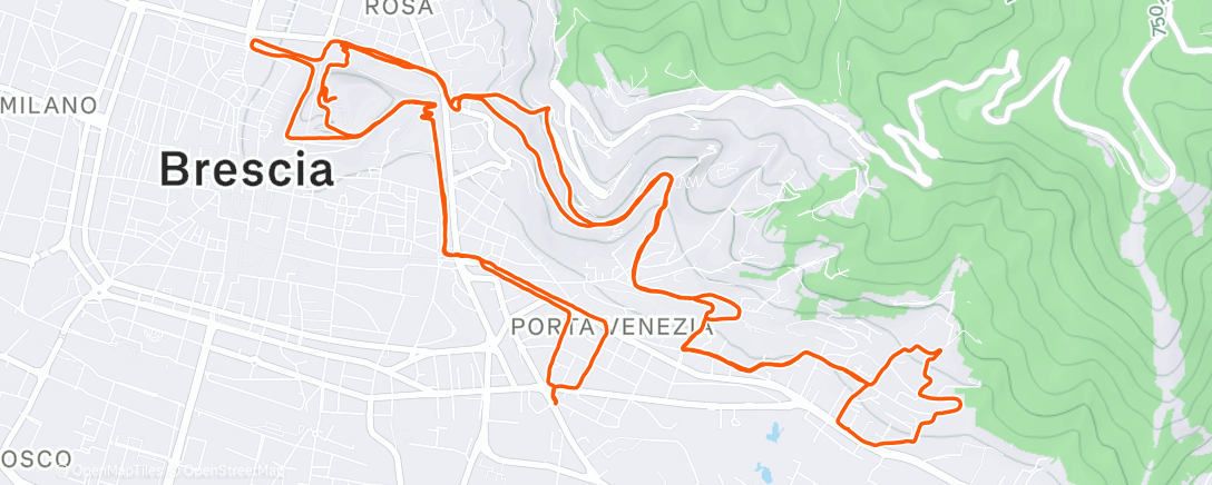 Map of the activity, Friday Morning Run
