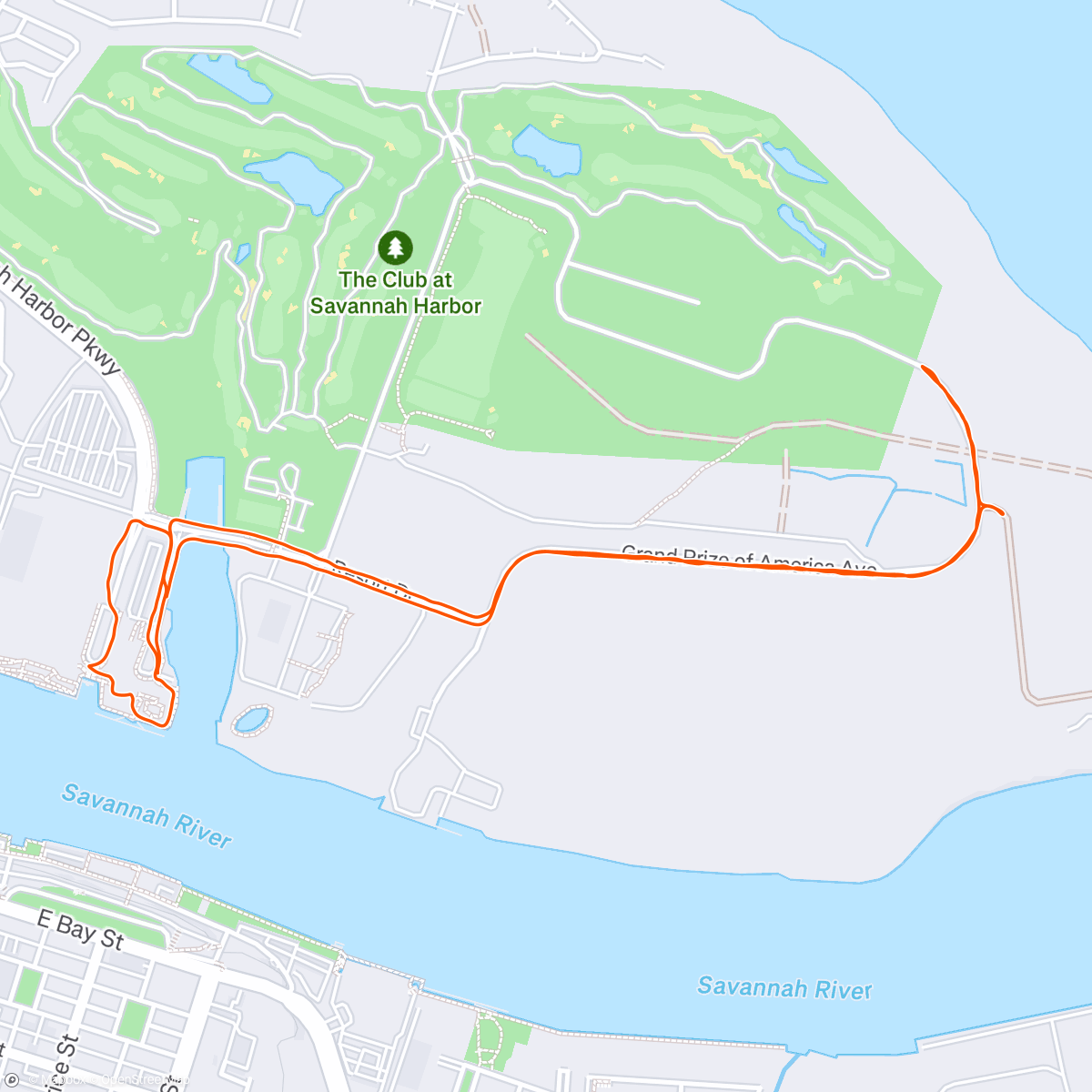 Map of the activity, Lunch Run