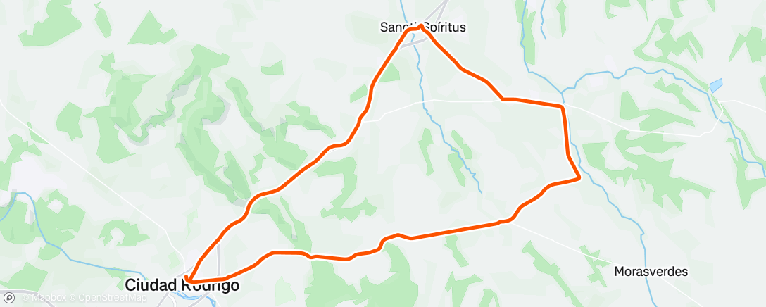 Map of the activity, Morning Mountain Bike Ride