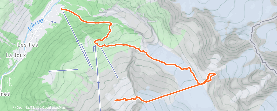 Карта физической активности (Ski de randonnée le matin)