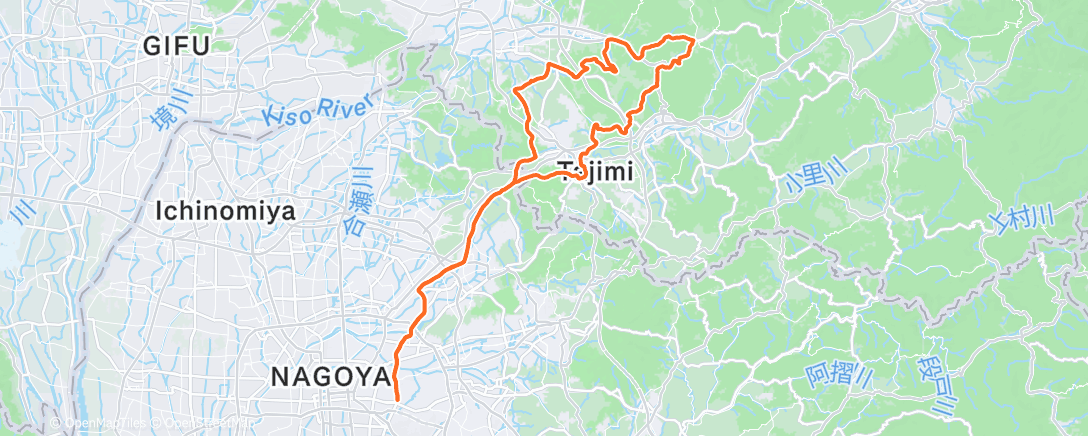 Map of the activity, Morning Ride