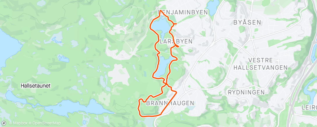 Map of the activity, Afternoon Run