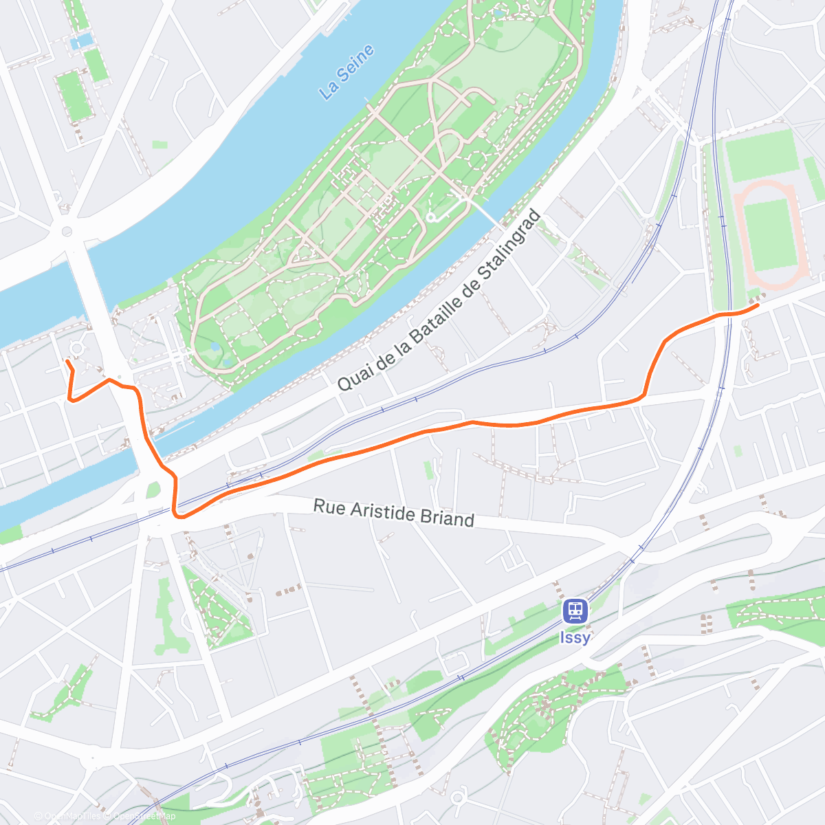 Map of the activity, Aller PN Corrida de Noël