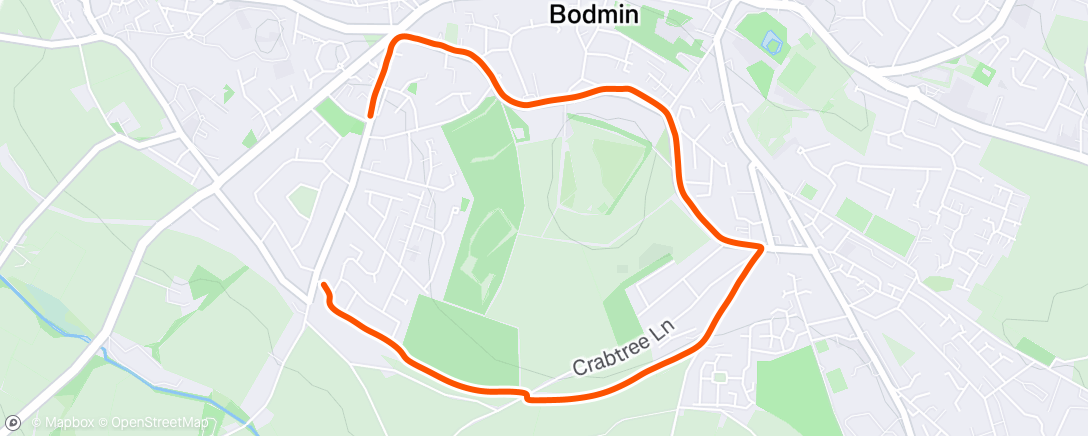 Map of the activity, Evening Run