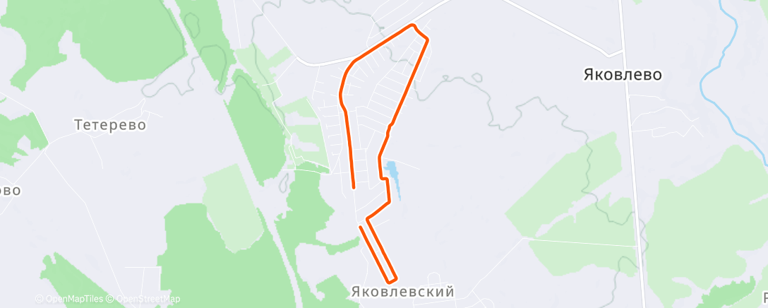 Map of the activity, Morning Run