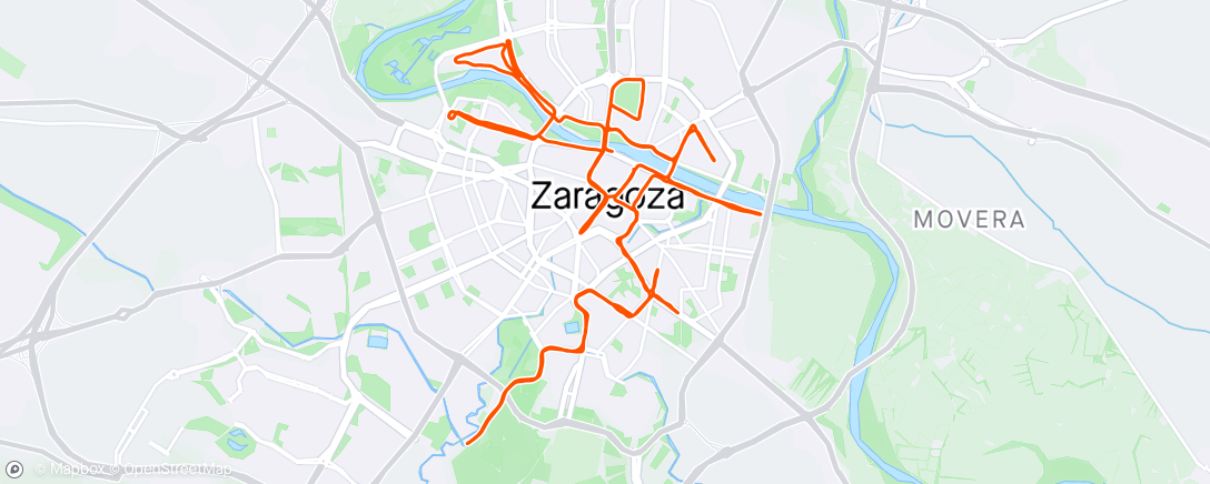 Map of the activity, Maratón Zaragoza 2024. Maratón n°22