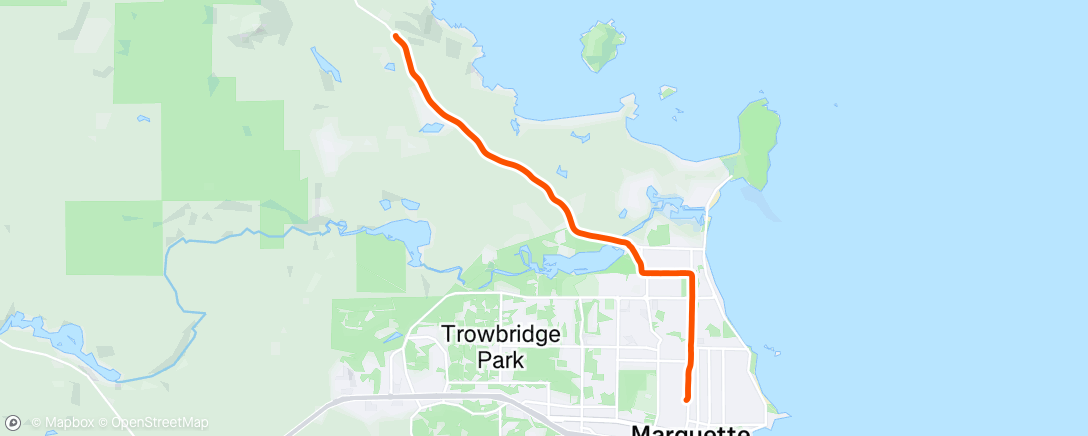 Map of the activity, 4 peaks commute - out