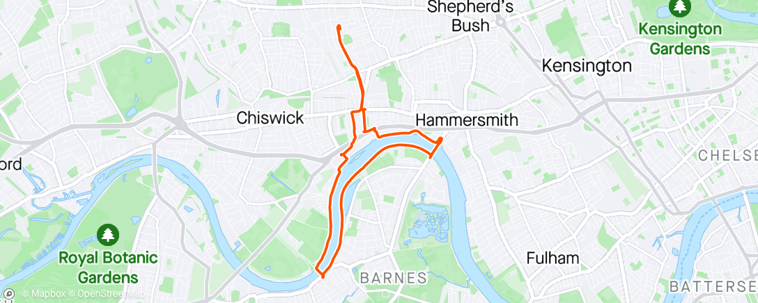 アクティビティ「Thames walk, brief stop at brewery」の地図