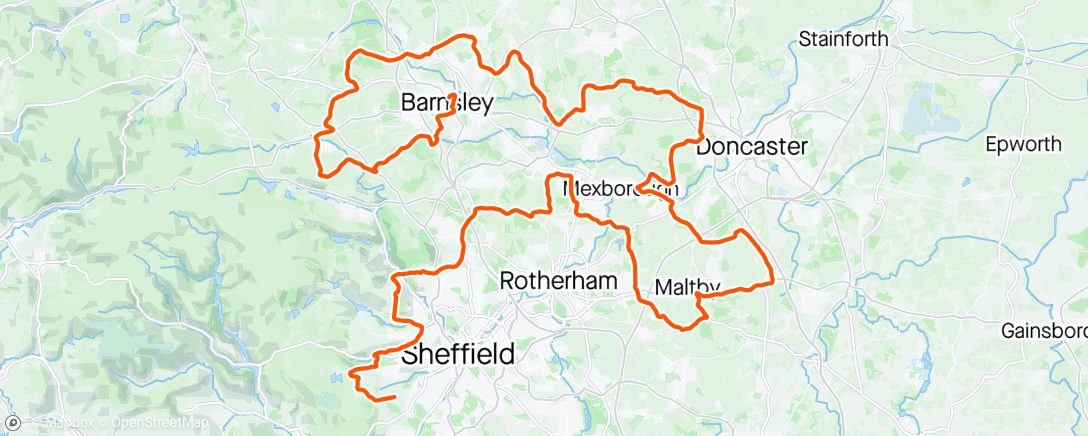 Mapa de la actividad, Tour of Britain #3