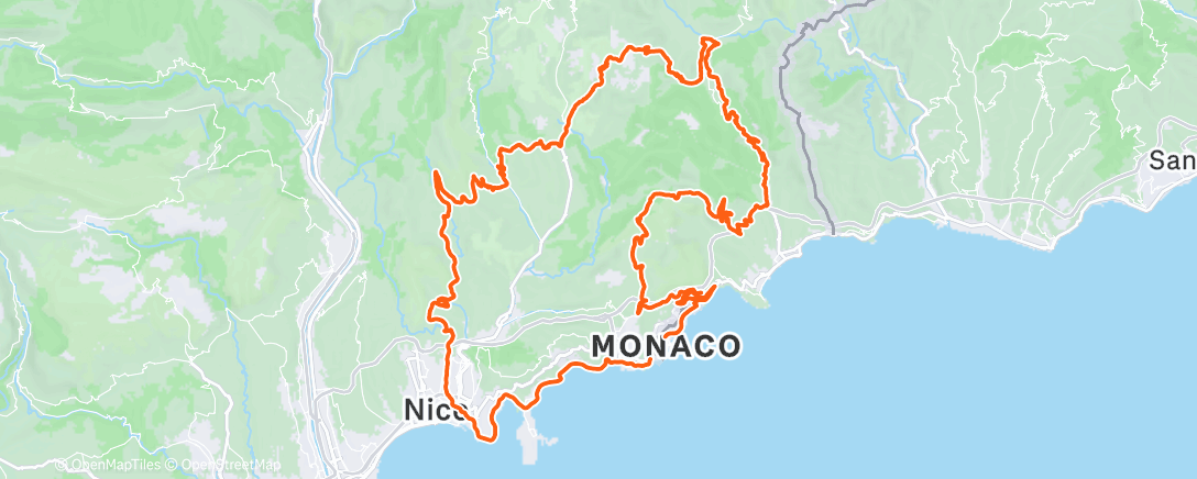 Map of the activity, Fietsen