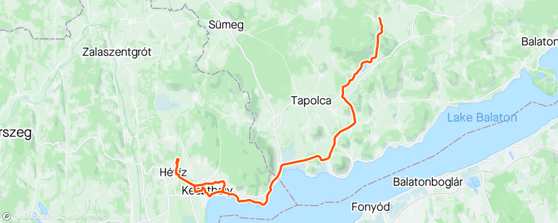 Map of the activity, Déli -Bakony bejárás.