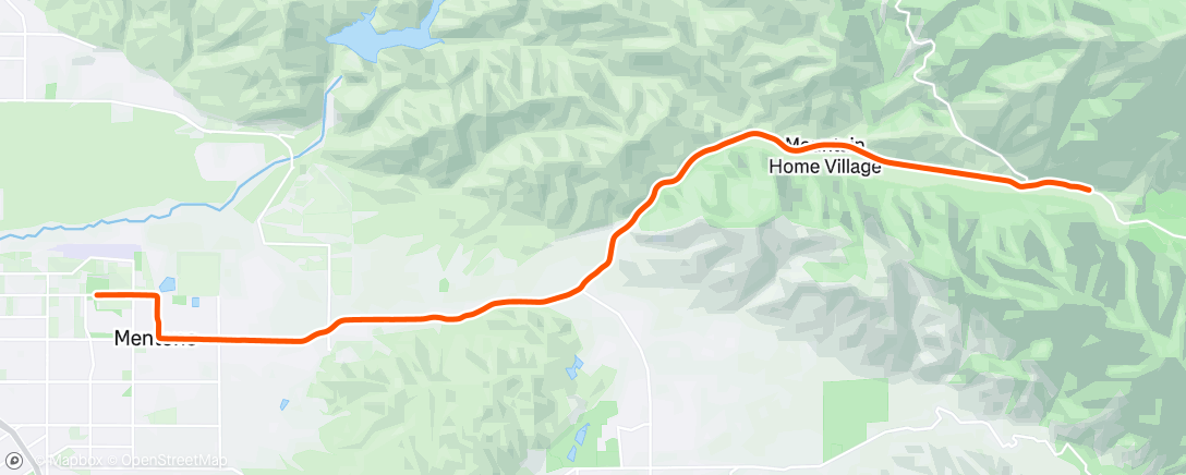 Map of the activity, Big Bear Marathon saga:
Full was canceled so I still have to wait to make my point that downhill marathons are "easier" and should not be BQ eligible. They let us run the half and if this is any indication, there is no planet that I can run a legit 79min 