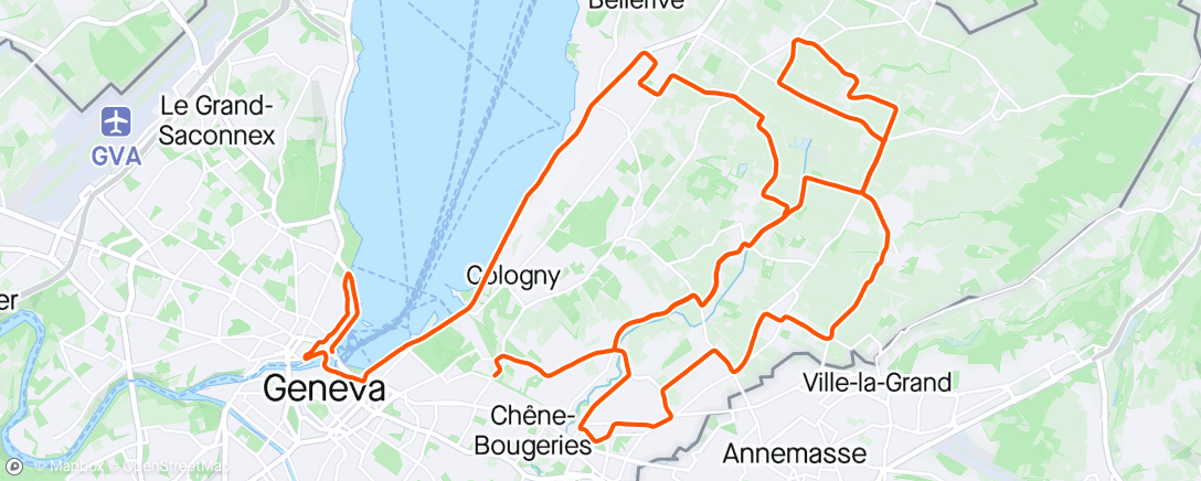 Map of the activity, Marathon de Genève
