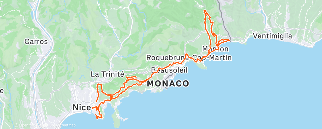 Map of the activity, Morning Ride