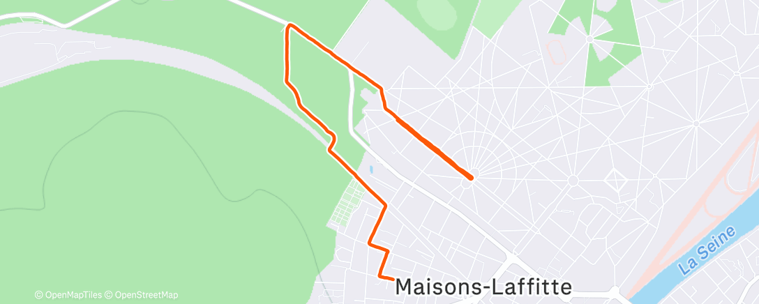 Map of the activity, Reprise jogging 🏃‍♂️ plus que Course à pied le matin