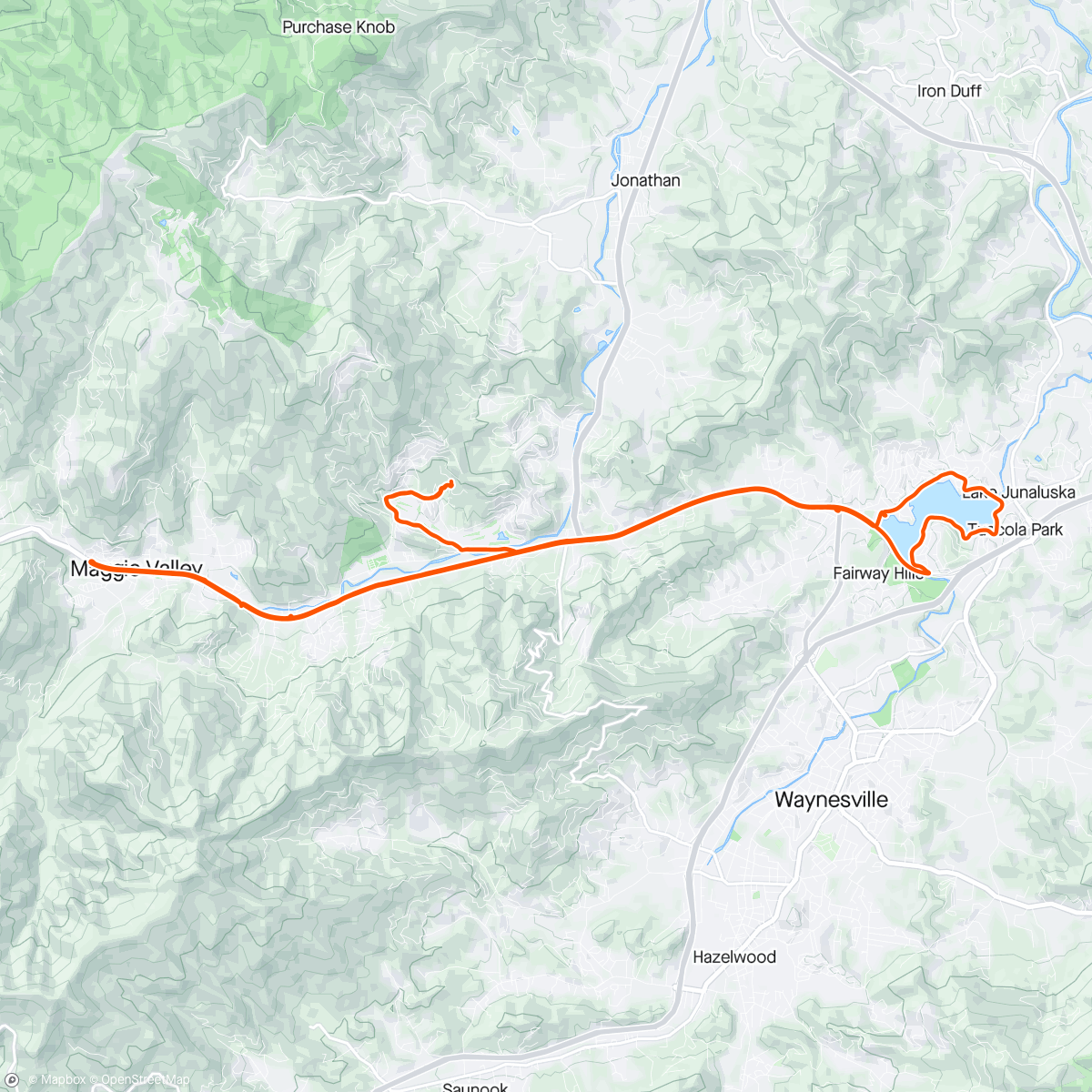 Map of the activity, Maggie Valley