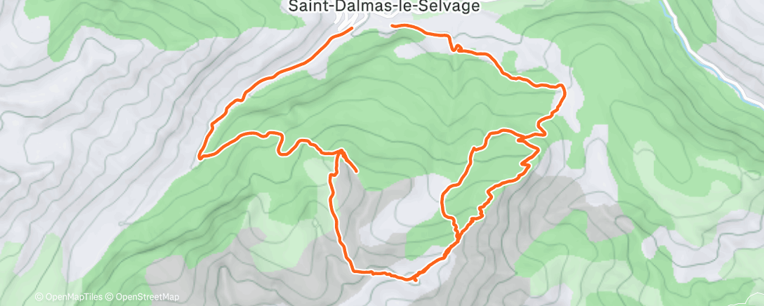 Map of the activity, Morning Backcountry Ski