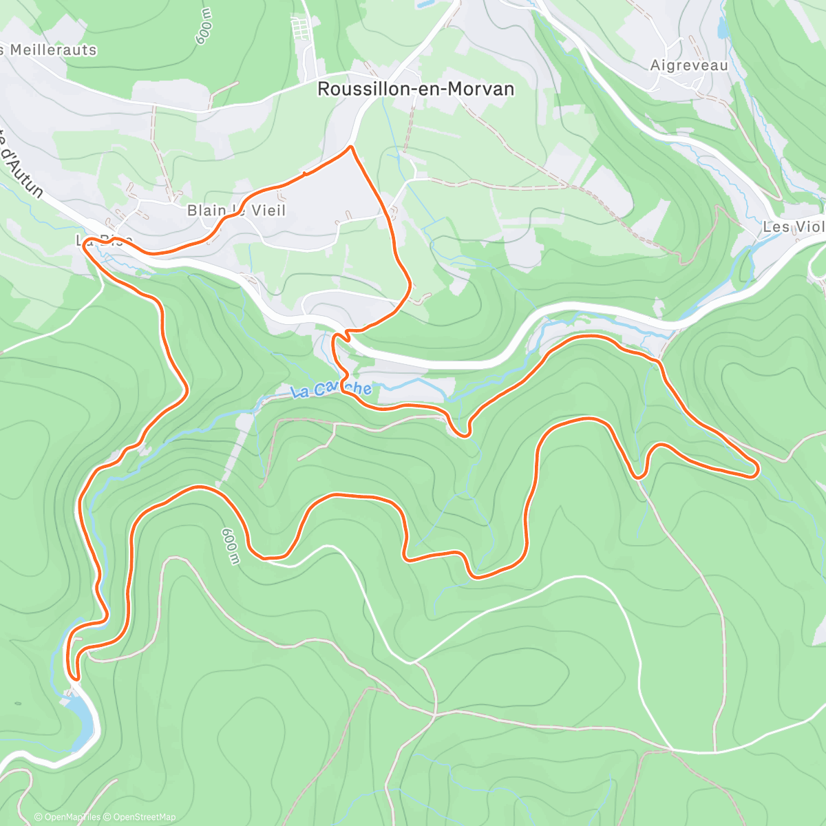Map of the activity, Trail dans l'après-midi