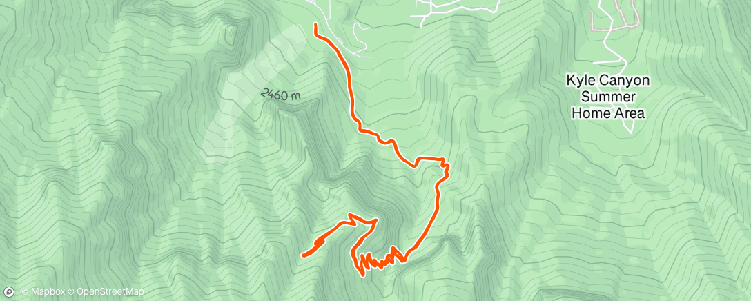 Map of the activity, Morning Hike  Raintree