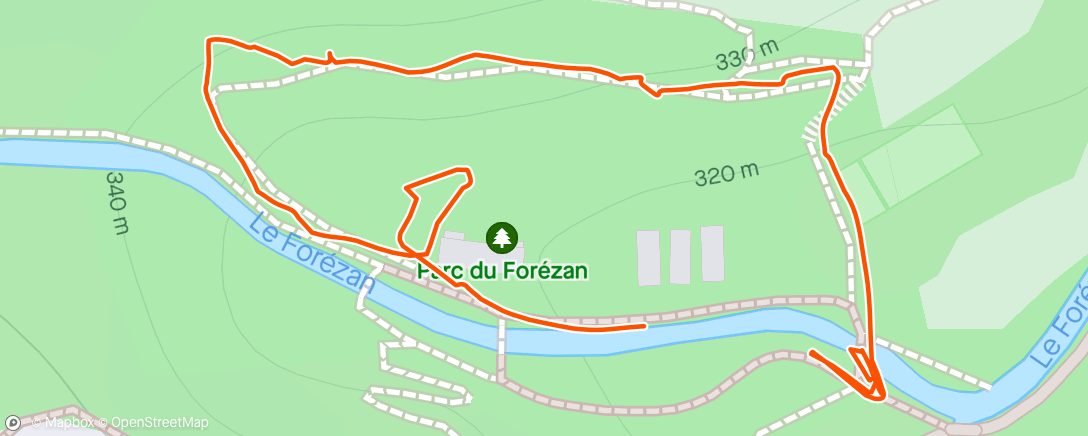 Map of the activity, Ballade au Forézan