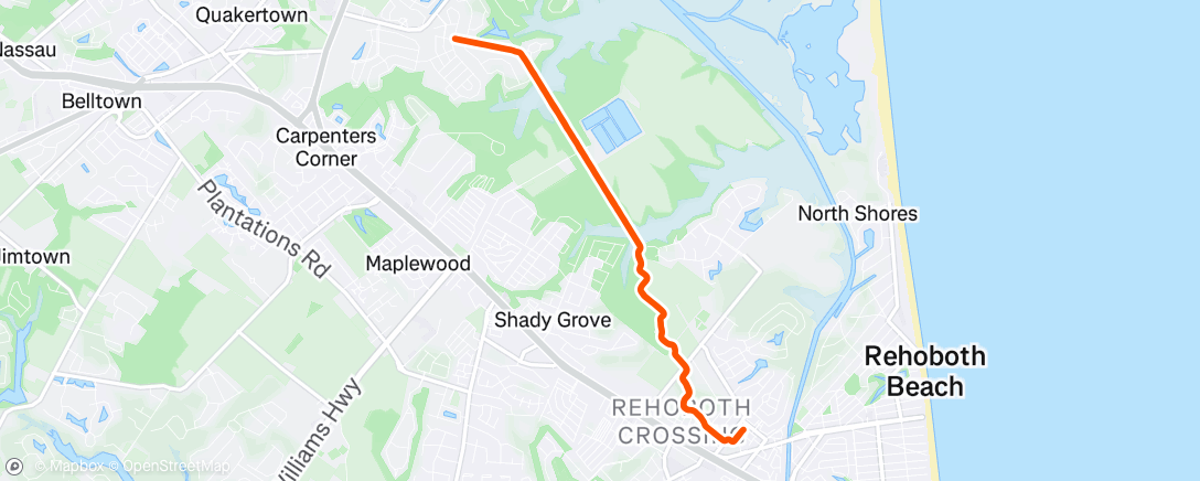 Map of the activity, Morning Run