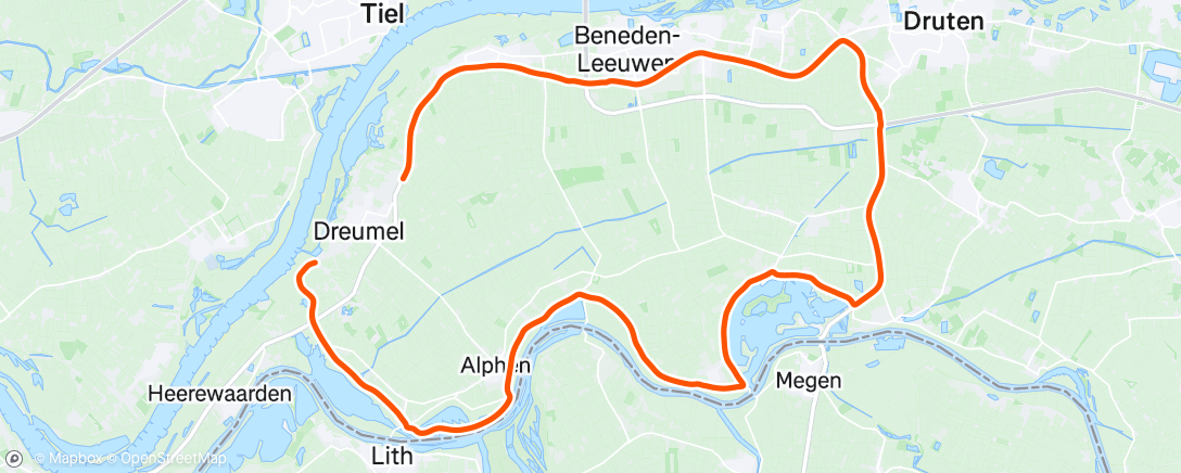 Map of the activity, Rondje Noord Zuid