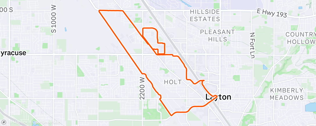 Map of the activity, Morning Run