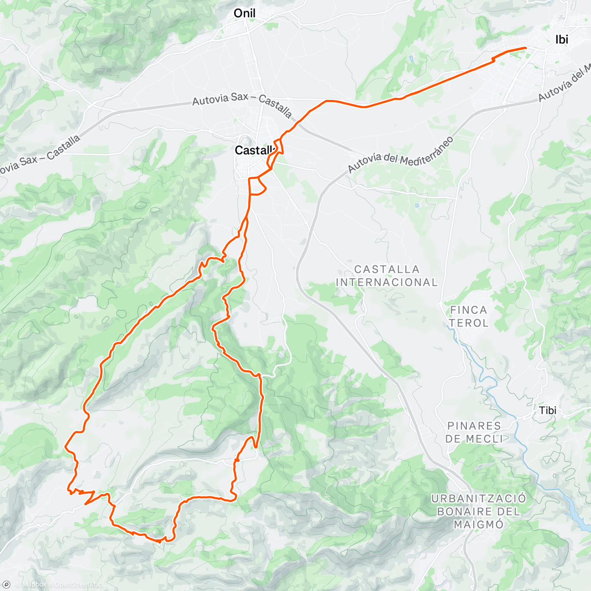 Map of the activity, Rabosa por fermoses y vuelta por Cati