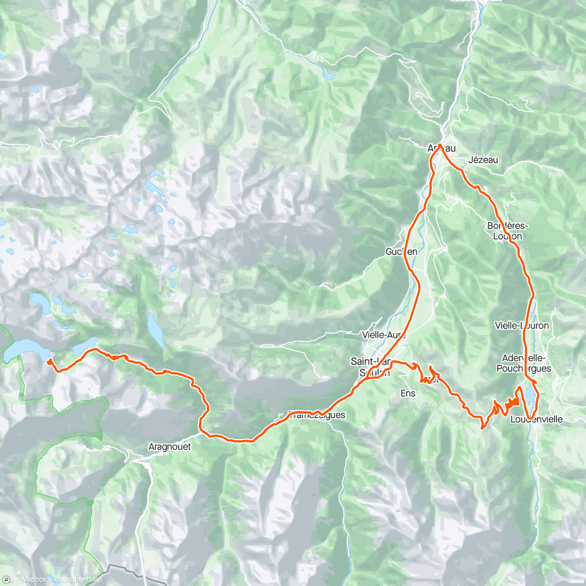 Map of the activity, Cavendish mode dans les cols