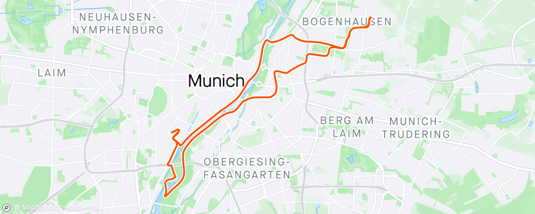 Map of the activity, Münchener Radtour