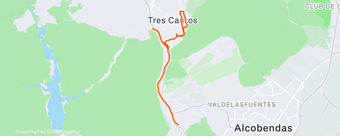 Map of the activity, Evening Ride