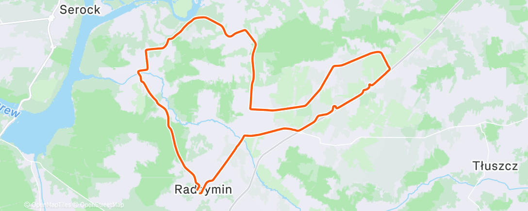 Map of the activity, Lunch Ride