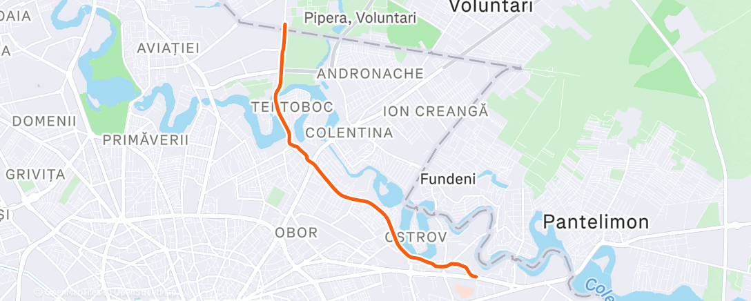 Map of the activity, Morning Ride